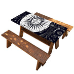 Vintage Celestial Sun Print Picnic Table Cover