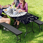 Vintage Celestial Sun Print Picnic Table Cover