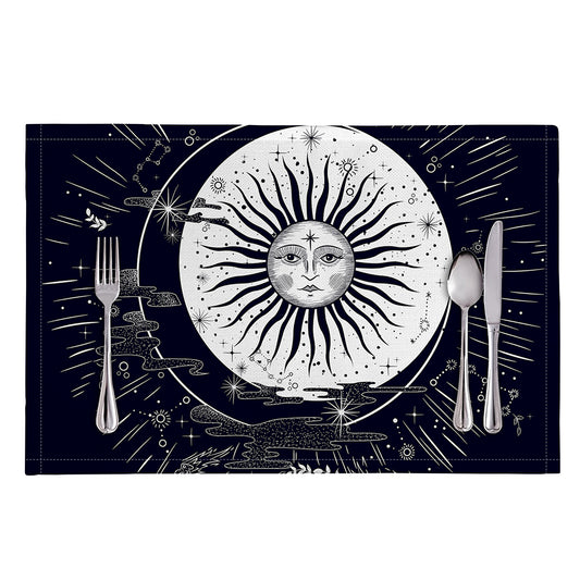 Vintage Celestial Sun Print Placemat