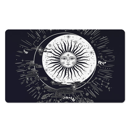 Vintage Celestial Sun Print Polyester Doormat
