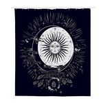 Vintage Celestial Sun Print Polyester Shower Curtain