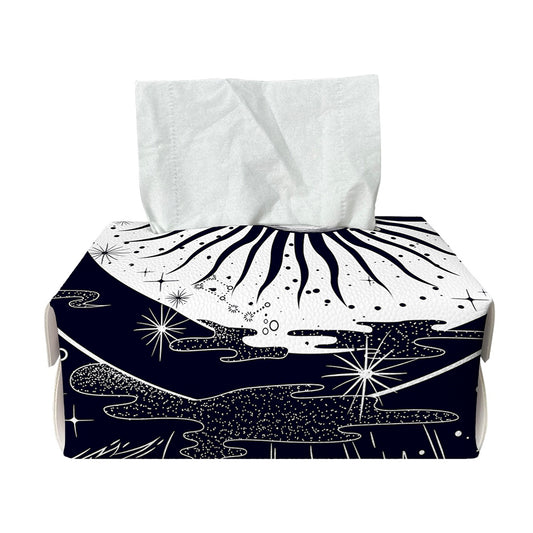 Vintage Celestial Sun Print Rectangle Tissue Box Cover