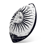 Vintage Celestial Sun Print Rugby Ball