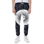Vintage Celestial Sun Print Scuba Joggers
