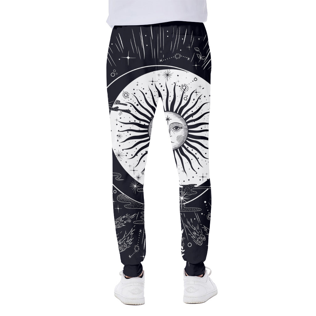 Vintage Celestial Sun Print Scuba Joggers