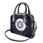 Vintage Celestial Sun Print Shoulder Handbag