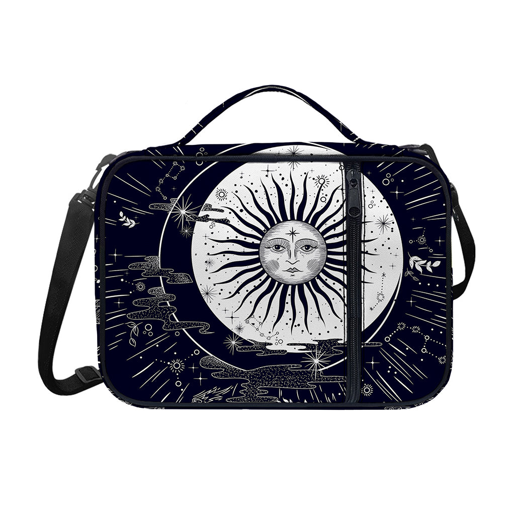 Vintage Celestial Sun Print Shoulder Strap Bible Bag