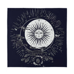 Vintage Celestial Sun Print Silk Bandana