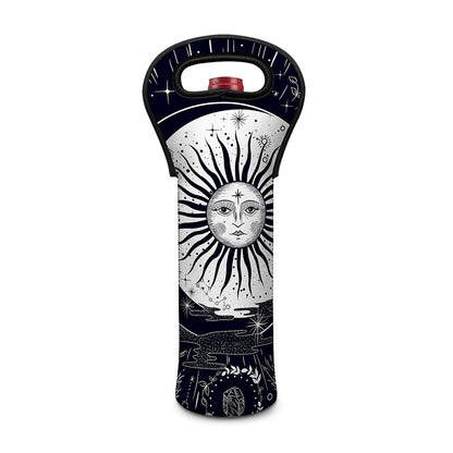 Vintage Celestial Sun Print Single Neoprene Wine Tote