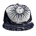Vintage Celestial Sun Print Snapback Cap