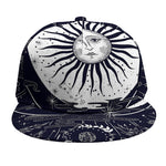 Vintage Celestial Sun Print Snapback Cap