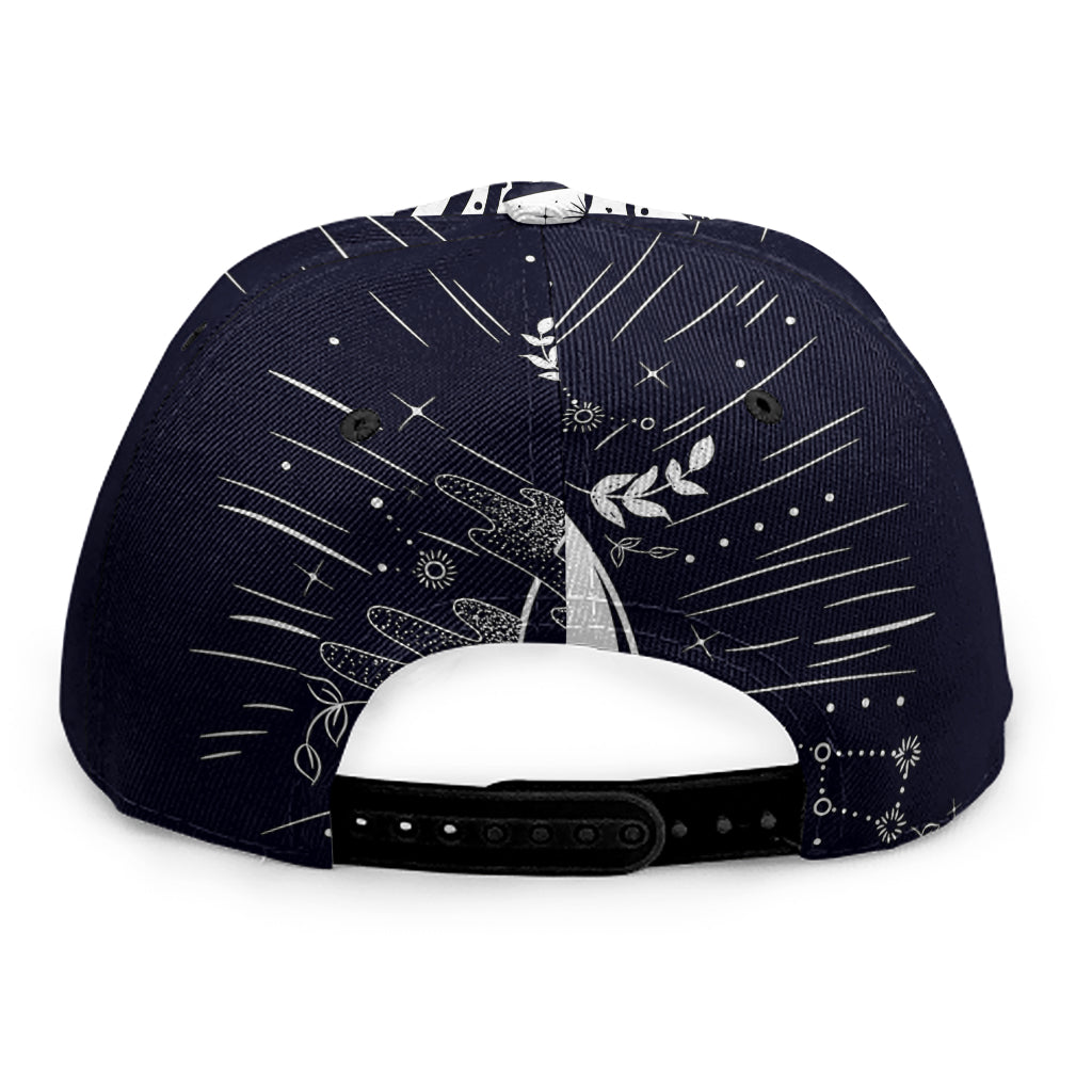 Vintage Celestial Sun Print Snapback Cap