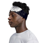 Vintage Celestial Sun Print Sports Headband