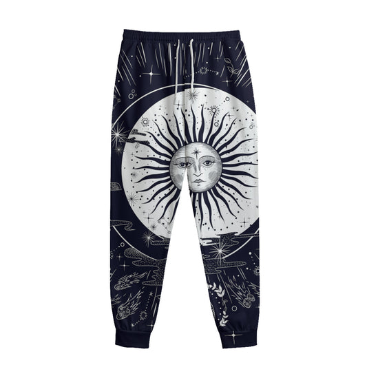 Vintage Celestial Sun Print Sweatpants