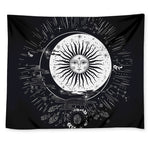 Vintage Celestial Sun Print Tapestry