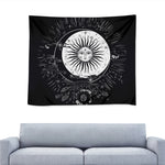 Vintage Celestial Sun Print Tapestry