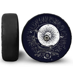 Vintage Celestial Sun Print Tire Cover With Camera Hole