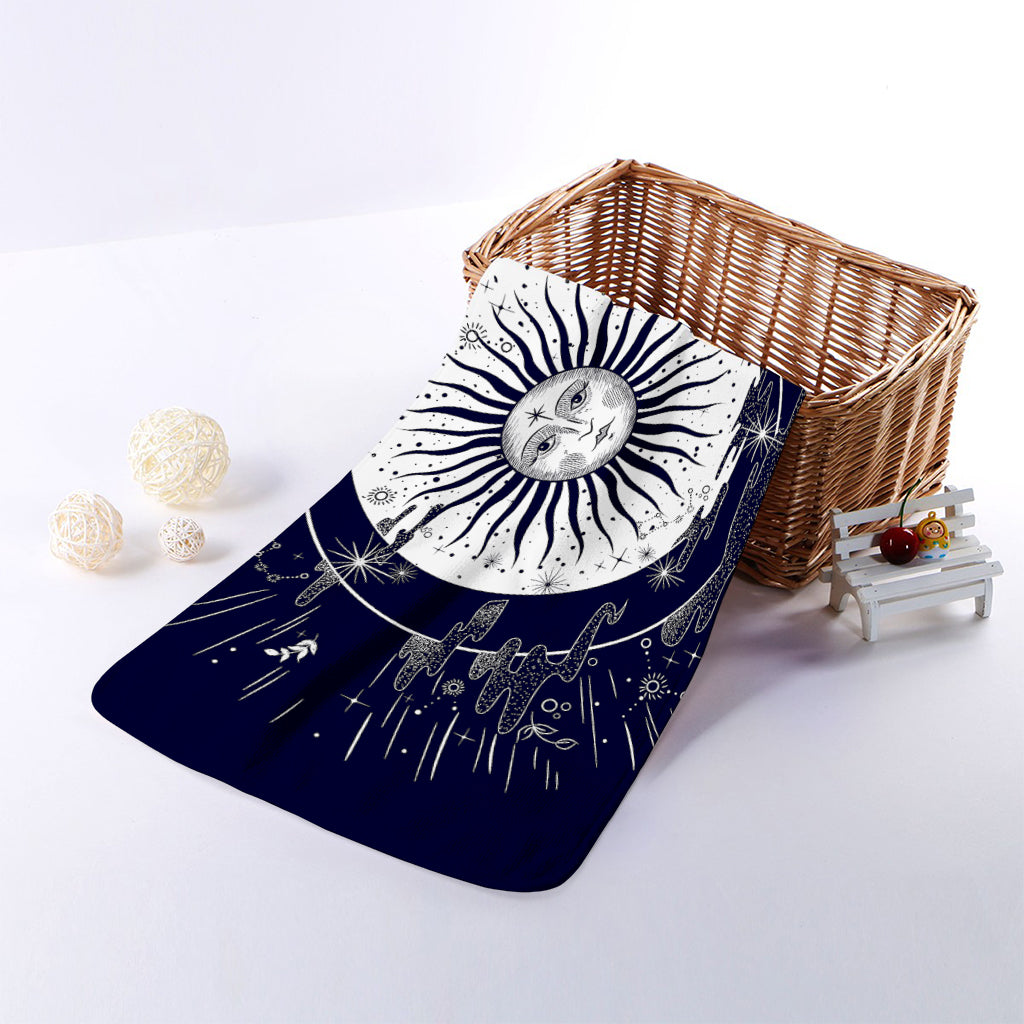 Vintage Celestial Sun Print Towel