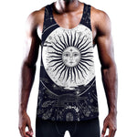 Vintage Celestial Sun Print Training Tank Top