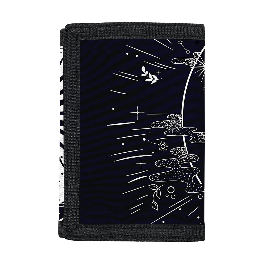 Vintage Celestial Sun Print Trifold Wallet
