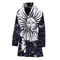 Vintage Celestial Sun Print Women's Bathrobe