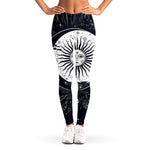Vintage Celestial Sun Print Women's Leggings