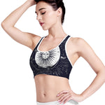 Vintage Celestial Sun Print Women's Sports Bra