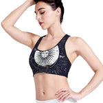 Vintage Celestial Sun Print Women's Sports Bra