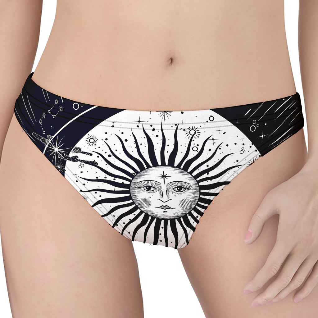 Vintage Celestial Sun Print Women's Thong