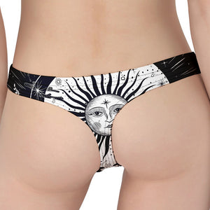 Vintage Celestial Sun Print Women's Thong