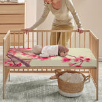 Vintage Cherry Blossom Print Baby Crib Sheet