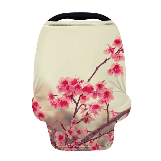 Vintage Cherry Blossom Print Baby Seat Cover