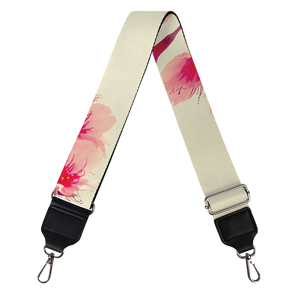 Vintage Cherry Blossom Print Bag Strap