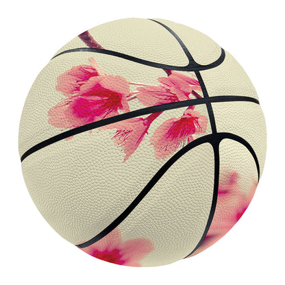 Vintage Cherry Blossom Print Basketball