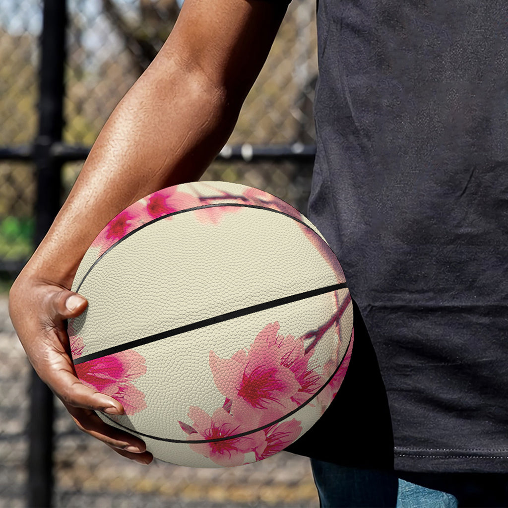 Vintage Cherry Blossom Print Basketball
