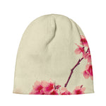 Vintage Cherry Blossom Print Beanie