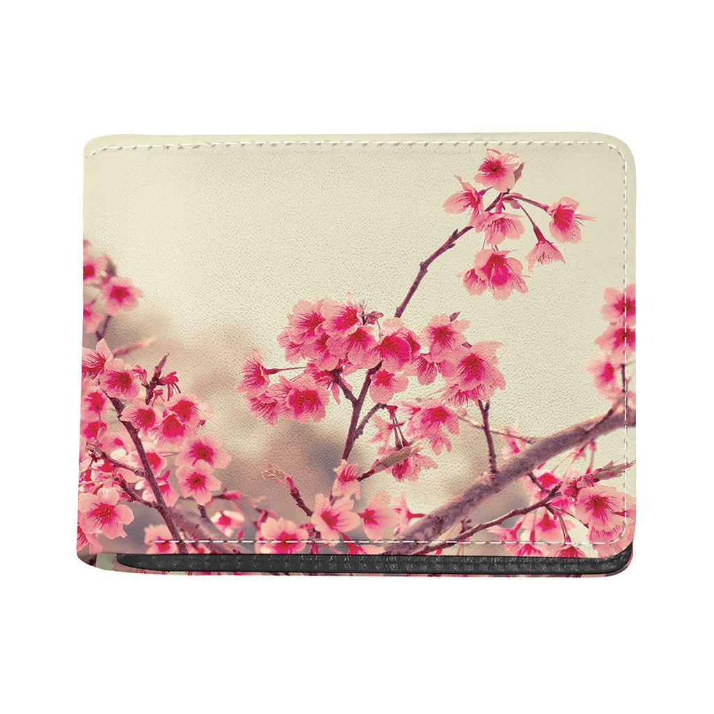 Vintage Cherry Blossom Print Bifold Wallet