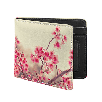 Vintage Cherry Blossom Print Bifold Wallet