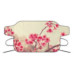Vintage Cherry Blossom Print Car Windshield Snow Cover