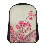 Vintage Cherry Blossom Print Casual Backpack