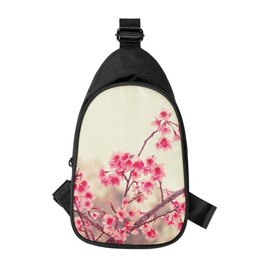 Vintage Cherry Blossom Print Chest Bag