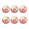 Vintage Cherry Blossom Print Coaster Set