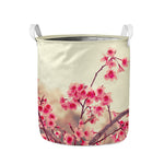 Vintage Cherry Blossom Print Collapsible Laundry Basket