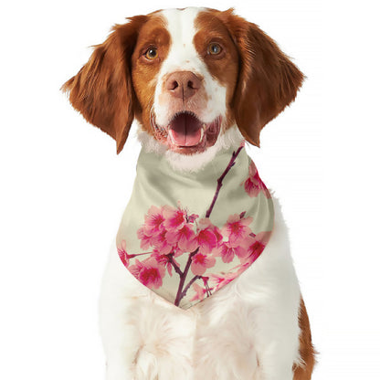 Vintage Cherry Blossom Print Dog Bandana