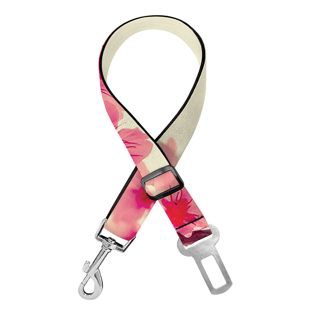 Vintage Cherry Blossom Print Dog Seat Belt
