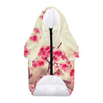 Vintage Cherry Blossom Print Dog Zip Up Hoodie