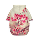 Vintage Cherry Blossom Print Dog Zip Up Hoodie