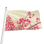 Vintage Cherry Blossom Print Flag