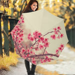 Vintage Cherry Blossom Print Foldable Umbrella