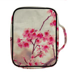 Vintage Cherry Blossom Print Front Pocket Bible Bag